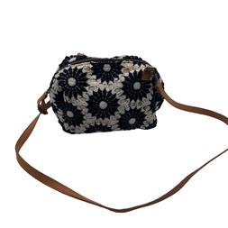 Miss Albright Anthropologie Crochet Crossbody Small Bag Purs