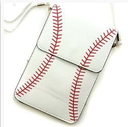 Baseball Pouch Crossbody Leather Bag