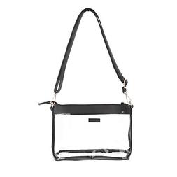 Clear PVC Plastic Purse Crossbody Zipper Bag for Women Adjus