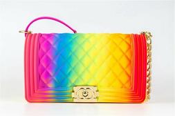 Ladies Shoulder Bag Pvc Fashion Handbags Color Matte Jelly