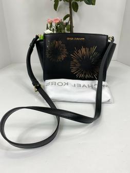 Michael Kors Crossbody Bag Selmna Fireworks Medium Black Lea