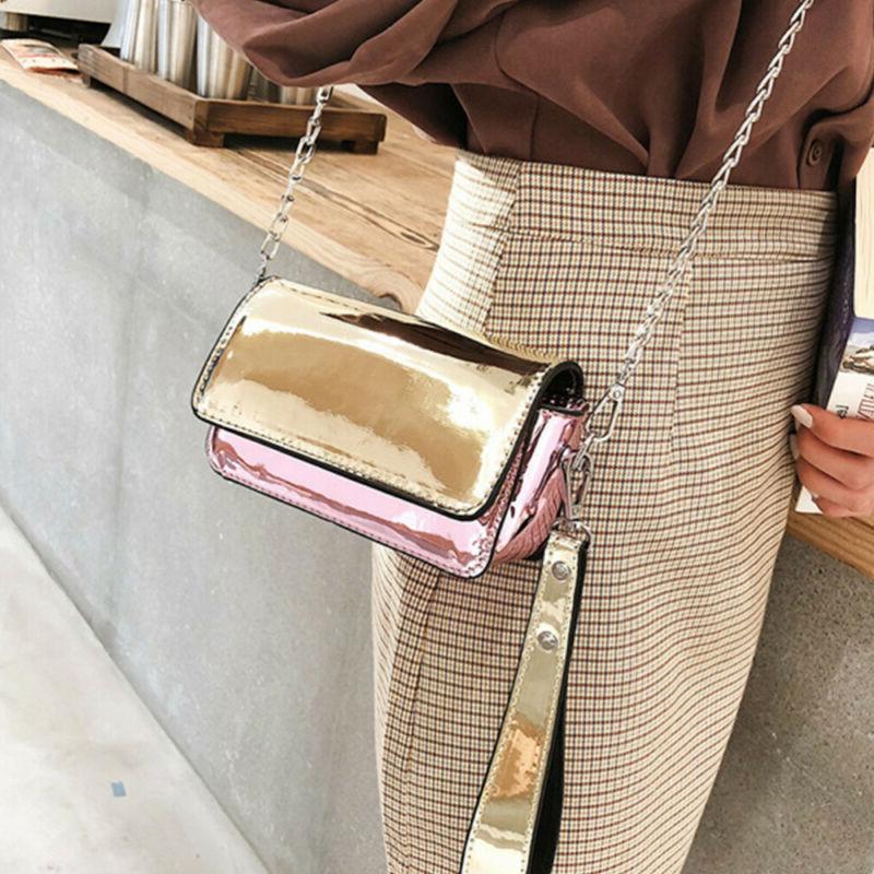 1 Pc Shoulder Bag Chain Holographic Large Capacity Tote Bag 