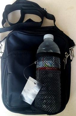 MICRO BLACK MESSENGER Cross Body Travel Bag WATER BOTTLE Ban
