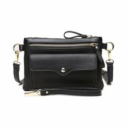 CrossLandy Multi Zip Pocket Crossbody Bag for Women Clutch P