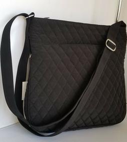 New Vera Bradley Classic Black TRIO TRIPLE ZIP Hipster Cross