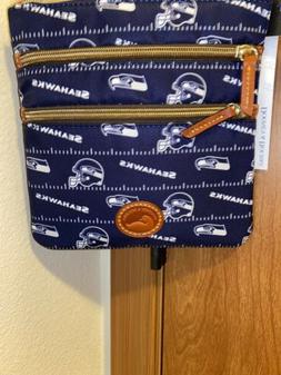 New Dooney & Bourke Seattle Seahawks Triple Zip Crossbody NF