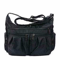 For Women Multi Pocket Shoulder Bag Waterproof Lightweight N