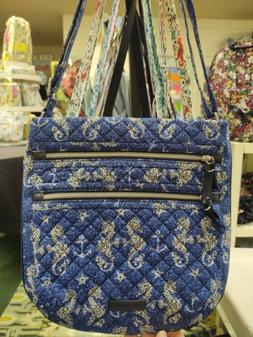 Vera Bradley Triple Zip Hipster Crossbody Bag Seahorse of Co