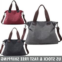 Womens Canvas Crossbody Messenger Shoulder Bag Hobo Handbag 